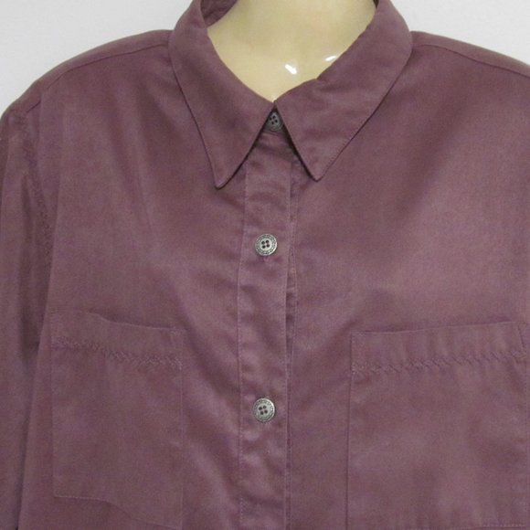 Alfred Dunner Mauve Shirt Button Up Long Sleeve - Picture 9 of 12